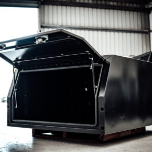 1400mm aluminium black canopy 2 door