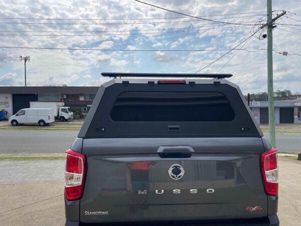 ssangyong musso lwb aluminium canopy with window side door | heavy duty ute canopies