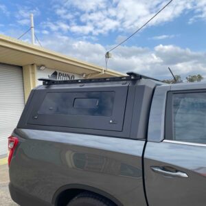 ssangyong musso lwb aluminium canopy with window side door | heavy duty ute canopies
