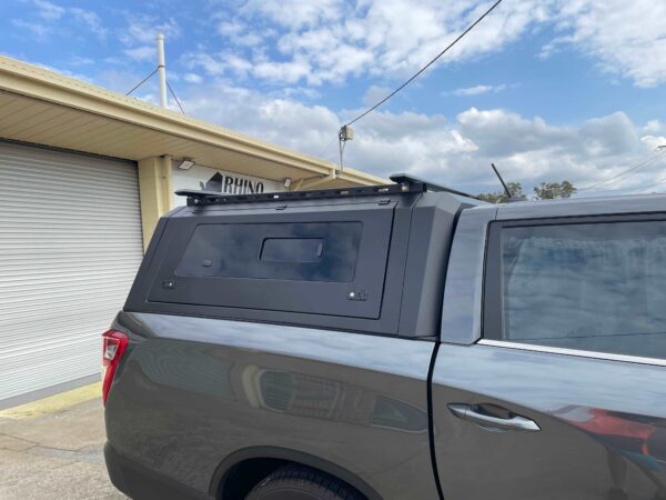 ssangyong musso lwb aluminium canopy with window side door | heavy duty ute canopies