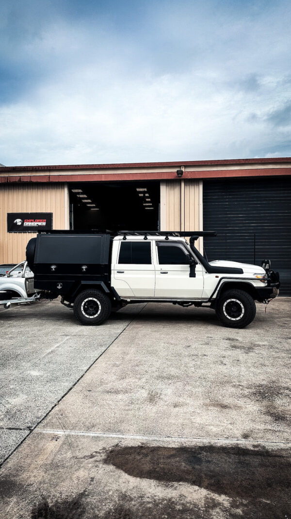 1600mm aluminium black canopy 2 door | toyota 79 series