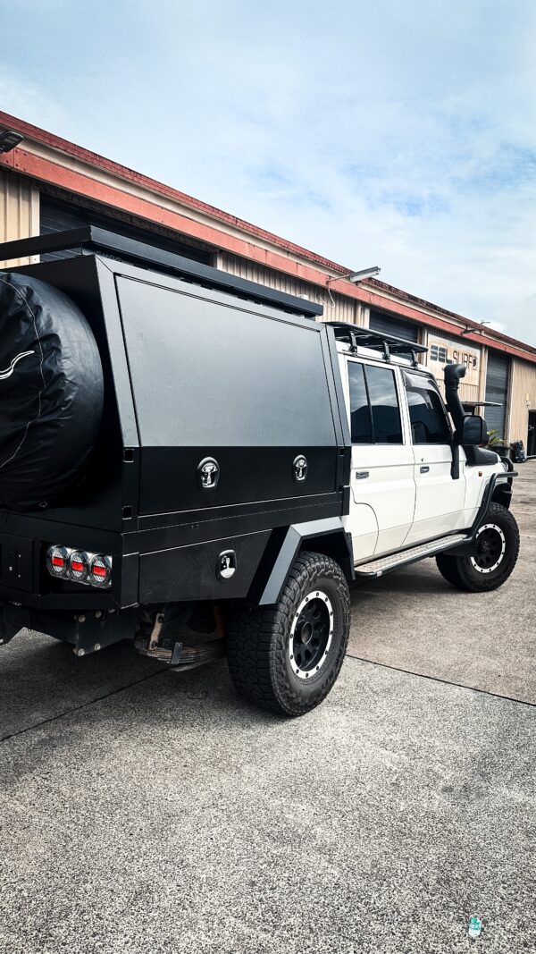 1600mm aluminium black canopy 2 door | toyota 79 series