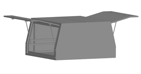 1600mm aluminium black canopy 2 door | toyota 79 series