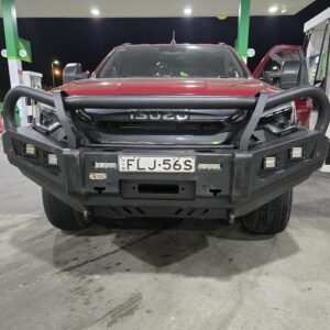 ramped up facelift 2024+ isuzu d max hooped front bull bar ( matte black)