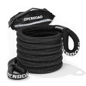kinetic recovery tow rope (36,000lbs) and 10"adjustable trailer hitch and winch protection cove