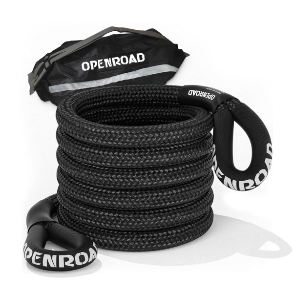 kinetic recovery tow rope (36,000lbs) and 10"adjustable trailer hitch and winch protection cove