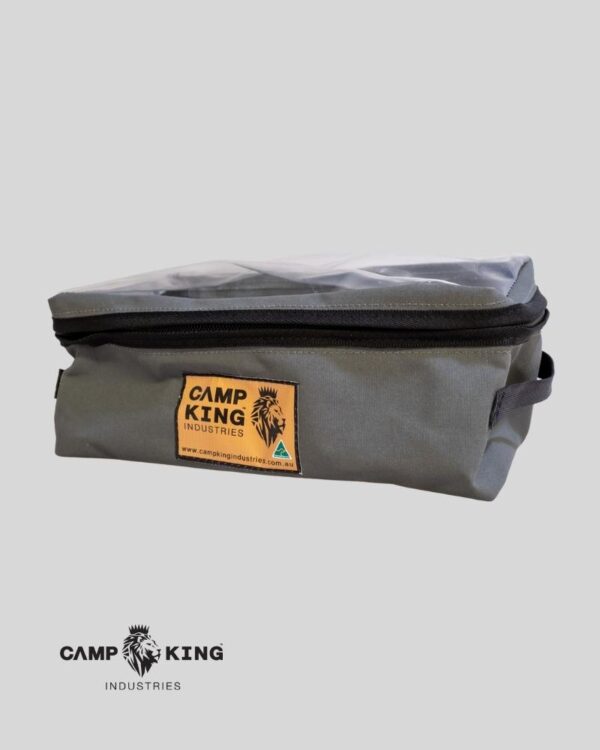 clear top travel bag – camp king