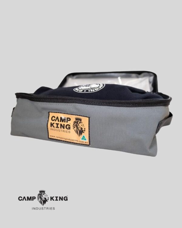 clear top travel bag – camp king